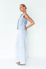 Load image into Gallery viewer, Amala Vest Top Blue Linen
