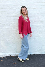 Load image into Gallery viewer, Reagan Cotton Knit Jumper Red
