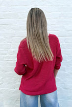 Load image into Gallery viewer, Reagan Cotton Knit Jumper Red
