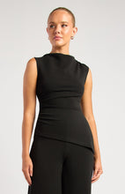 Load image into Gallery viewer, Willa Asymmetric Hem Top Black
