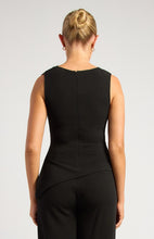 Load image into Gallery viewer, Willa Asymmetric Hem Top Black
