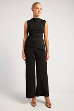 Load image into Gallery viewer, Willa Asymmetric Hem Top Black
