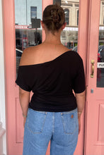 Load image into Gallery viewer, Jay Slouch Shoulder Top Black
