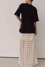 Load image into Gallery viewer, Nella Maxi Skirt Cream Polka Dot
