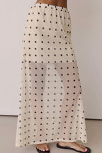Load image into Gallery viewer, Nella Maxi Skirt Cream Polka Dot
