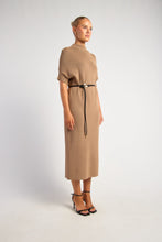 Load image into Gallery viewer, Jovie Knit Dress With Rope Belt Latte
