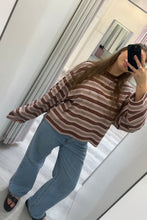 Load image into Gallery viewer, Jaida Double Stripe Long Sleeve Top Choc
