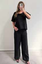 Load image into Gallery viewer, Harlow Linen Top - Black
