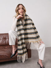 Load image into Gallery viewer, Mayne Stripes Fluffy Scarf
