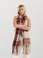 Load image into Gallery viewer, Annie Checkered Fluffy Scarf
