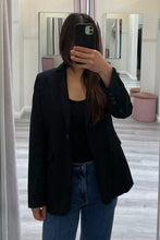 Load image into Gallery viewer, Harrison Cotton Blazer Black
