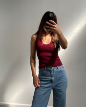 Load image into Gallery viewer, Camila Scoop Ribbed Tank Wine
