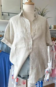 Lusso Linen Shirt Beige