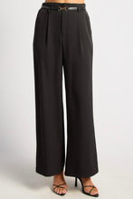Load image into Gallery viewer, Elsie Wide Leg Pants With Belt Black
