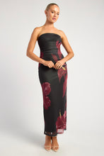 Load image into Gallery viewer, Kiara Mesh Midi Dress Floral
