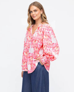 Ajay Blouse Pink Floral