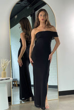 Load image into Gallery viewer, Polly One Shoulder Mesh Maxi Dress Black
