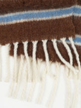 Load image into Gallery viewer, Wool Blend Ben Scarf Blue Chocolate
