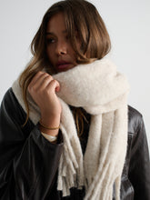 Load image into Gallery viewer, Betty Wool Plain Fluffy Scarf in Oatmeal
