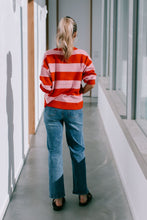 Load image into Gallery viewer, Brady Bunch Stripe Knit Red Pink
