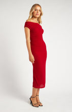 Load image into Gallery viewer, Marri Textured Bodycon Dress Red
