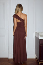 Load image into Gallery viewer, Larsen One Shoulder Maxi Dress Espresso
