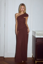 Load image into Gallery viewer, Larsen One Shoulder Maxi Dress Espresso

