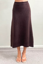 Load image into Gallery viewer, Abba Knit Skirt Chocolate
