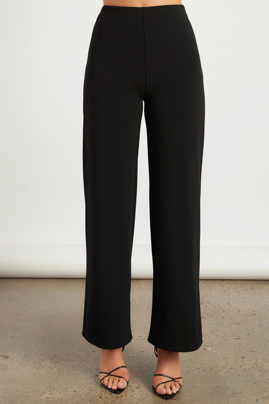 High Waisted Jersey Pants Black