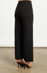 High Waisted Jersey Pants Black
