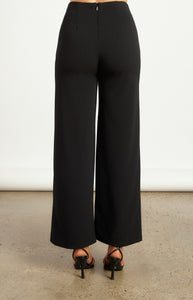 High Waisted Jersey Pants Black