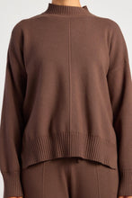Load image into Gallery viewer, Front Seam Detail Knit Jumper Espresso
