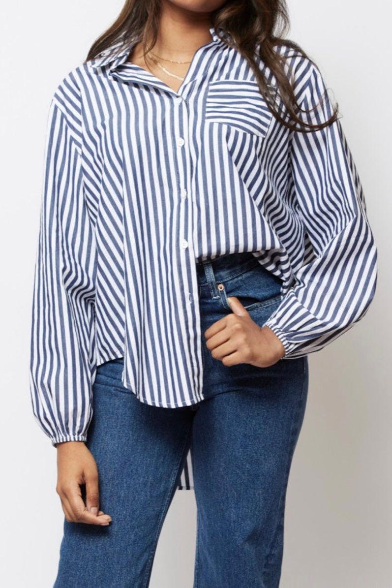 Jessa Cotton Shirt Navy