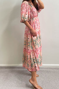 Lanto Midi Dress Pink Hydrangea