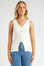 Load image into Gallery viewer, Edie Knit Vest White
