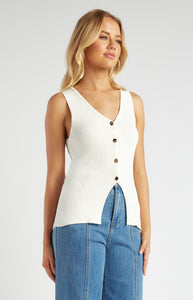 Edie Knit Vest White