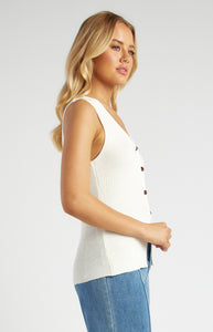 Edie Knit Vest White