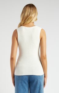 Edie Knit Vest White