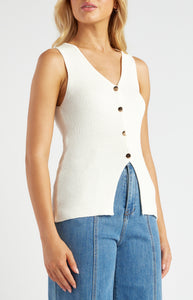 Edie Knit Vest White