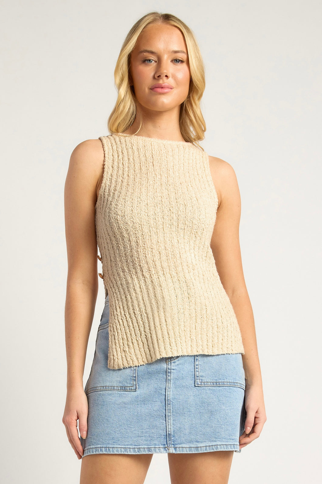 Vesper Knit Top Bone
