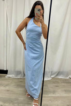 Load image into Gallery viewer, Sabine Cotton Maxi Dress Blue
