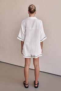 Roko Cotton Shorts White