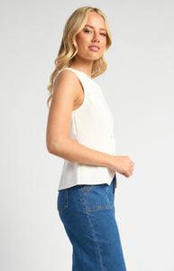Meshki Vest Top White