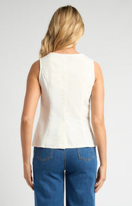 Meshki Vest Top White