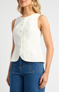 Meshki Vest Top White