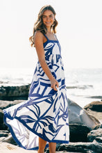 Load image into Gallery viewer, Liana Maxi Dress Navy Leaf
