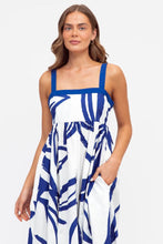 Load image into Gallery viewer, Liana Maxi Dress Navy Leaf
