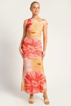 Load image into Gallery viewer, Lisbeth Maxi Dress Coral Yellow Floral
