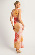 Load image into Gallery viewer, Lisbeth Maxi Dress Coral Yellow Floral
