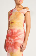 Load image into Gallery viewer, Lisbeth Maxi Dress Coral Yellow Floral
